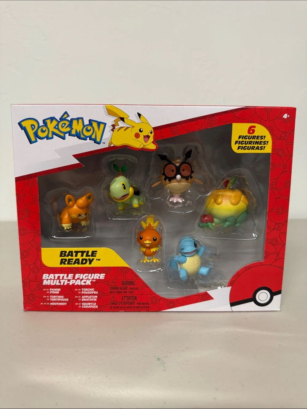 Pokemon Battle Figure Toy set 6 pcs Battle Pawmi Turtwig Hoothoot Torchic +